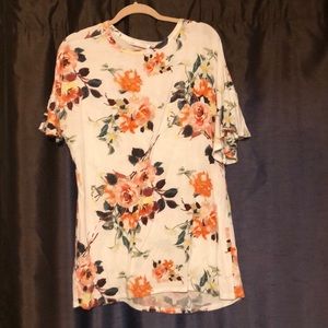 White floral shirt